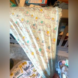 Little Sleepies Triple Layer Cloud Blanket Blue Elephant EUC